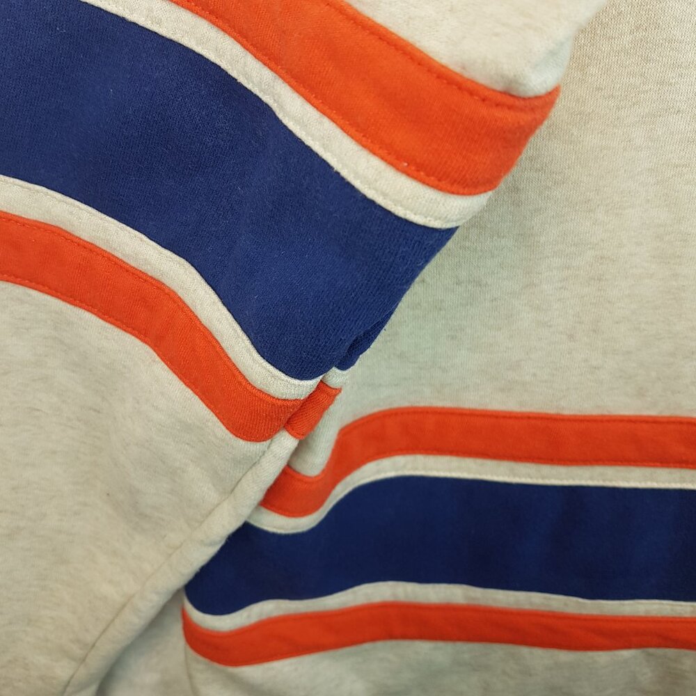 NHL 47 Edmonton Oilers Vintage Lacer Hoodie Pullover Large US L Oatmeal Hockey - Picture 11 of 16